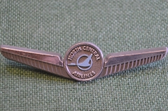 Знак, значок, бейдж "North Central Airlines". Северные Центральные Авиалинии. Пластик. #Z3