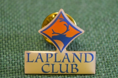Знак, значок "Lapland Club, Клуб". Олень, Лапландия. Тяжелый металл, цанга. #Z3