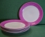 Тарелки фиолетовые, набор (5 штук). Фарфор из ГДР.