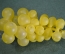 Елочное украшение "Виноград круглый, гроздь винограда". Желтый матовый. Стекло. 