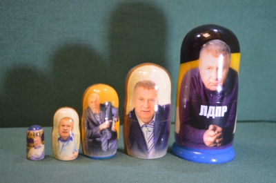 Матрешка деревянная "ЛДПР Жириновский". 5 в 1. 