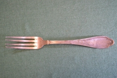 Вилка старинная "Норблин Norblin". Рельеф. Серебрение. Варшава. Царская Россия.