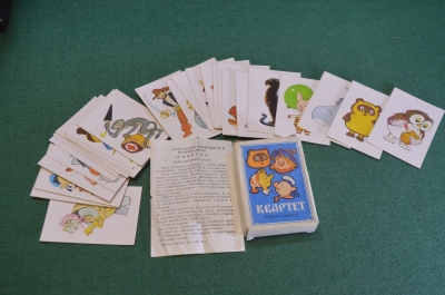 Игра детская настольная "Квартет. Герои сказок". Худ. Раевский. СССР.