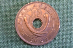  Монета 10 центов 1922 год. Георг V. Восточная Африка, East Africa.