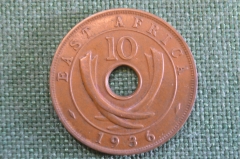 Монета 10 центов 1936 год. Эдуард VIII. Восточная Африка, East Africa.