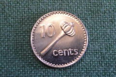 Монета 10 центов 1998 года. Елизавета II. Фиджи, Fiji.