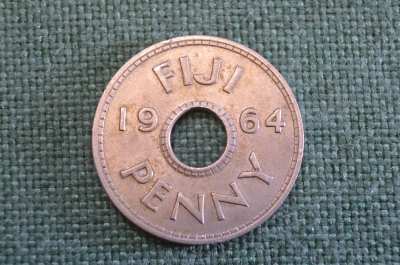 Монета 1 пенни 1964 года. Елизавета II. Фиджи, Fiji.