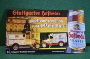 Машинка, модель. Грузовичок, фургон. Gtittgarter hofbrau Реклама. Блистер. Китай по заказу, Германия