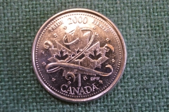 Монета 25 центов 2000 год. Миллениум, гордость. Елизавета II. Canada, Канада. 