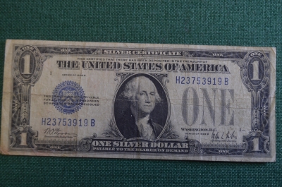 Бона, банкнота 1 доллар 1928 года, серия B, США. Соединенные Штаты Америки. 