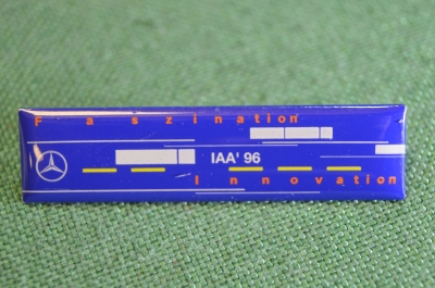 Знак значок "Мерседес Mercedes". Международная выставка. Тяжелый металл. Германия. 1996 год.