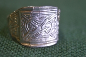 Перстень старинный кольцо. Булгарский тип. Серебро. 12-13 век.