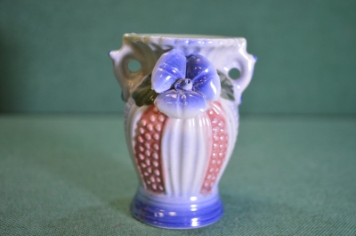 Ваза мини, вазочка миниатюрная. Цветы. Керамика.