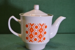 Чайник заварочный, средний. Фарфор, Дулево. СССР.