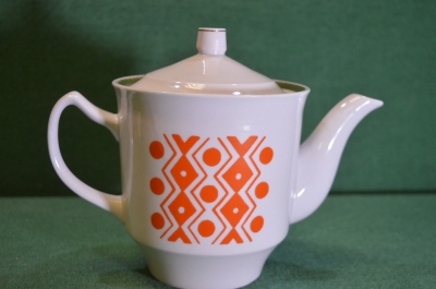 Чайник заварочный, средний. Фарфор, Дулево. СССР.