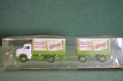 Модель, игрушка. Торговый грузовик, фура с прицепом. Реклама Seba Med. Китай Германия. 