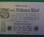 Бона, банкнота 2000000 марок 1923 год. Два миллиона. Рейхсбанкнота. Веймар, Германия. 