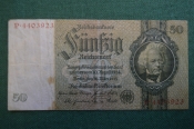 Бона, банкнота 50 марок, рейхсмарок 1933 год. Пятьдесят. Рейхсбанкнота. Рейх, Германия.