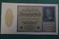 Бона, банкнота 10000 марок 1922 год. Десять тысяч. Рейхсбанкнота. Веймар, Германия. 
