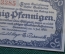 Нотгельд, бона 20 пфеннигов 1921 год. Город Hannover, Ганновер. Веймар, Германия.