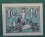 Нотгельд, бона 10 пфеннигов 1921 год. Город Sonneberg, Соннеберг. Ангел с кучей подарков. Германия.