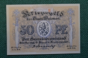 Нотгельд, бона 50 пфеннигов 1918 год. Город Weimar, Веймар, Германия.