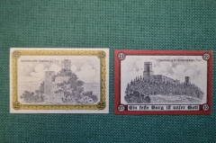 Нотгельд, бона 10, 25 пфеннигов 1920 год (2 штуки). Город Escartsberga Эккартсберга, Германия.