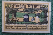 Нотгельд, бона 50 пфеннигов 1921 год. Город Munden, Мюнден. Инженеры, металлурги. Веймар, Германия.
