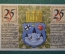 Нотгельд, бона 25 пфеннигов 1920 год, город Rotenburg, Ротенбург. Озеро. Германия.