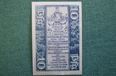 Нотгельд, бона 10 пфеннигов 1921 год, город Hann Munden, Ганн Мюнден. Германия. #2