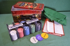 Набор для игры в покер. Карты, фишки. Новый. Карточная настольная игра.