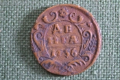 Монета денга 1736 года. Анна Иоановна. Российская Империя.