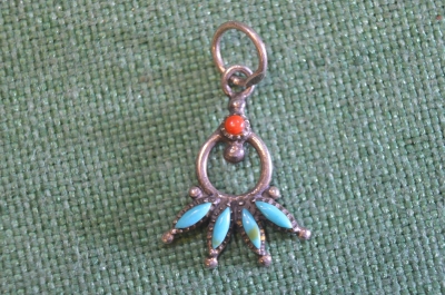 Кулон подвеска. Серебро 925 проба. Эмаль. Восток. Вторая пол. 20 века.