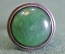 Кольцо крупное. Зеленый камень. Серебро. Винтаж. 