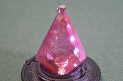 Игрушка елочная новогодняя "Льдина льдинка". Стекло. СССР.