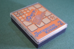 Игра головоломка "Логические кубики 2". Цветовые, логические, ассоциативные, математические. СССР.
