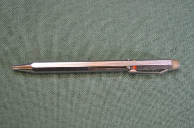 Ручка шариковая авторучка многоцветная с гранями. Металл. СССР.