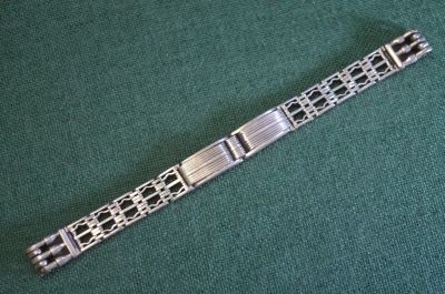 Браслет серебряный для часов, женский. Серебро 875 проба. Вес 21 грамм.