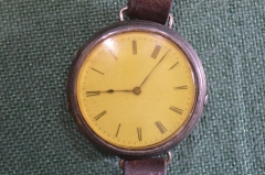 Часы старинные наручные "Мозер, Moser". Серебро. Ключ есть. В ремонт.