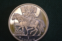 Монета 1 крона 1997 года. Мавританская Кавалерия. Гибралтар, Gibraltar. Елизавета II.