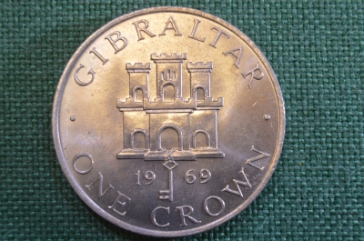 Монета 1 крона 1969 года. Гибралтар, Gibraltar. Елизавета II.