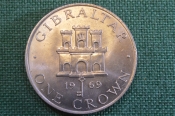 Монета 1 крона 1969 года. Гибралтар, Gibraltar. Елизавета II.