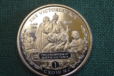 Монета 1 крона 2001 года. Викторианский век. Коронация Виктории. Гибралтар, Gibraltar. 