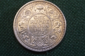 Монета 1 рупия, One rupee 1912 года. Серебро. Индия, India. Георг V. 