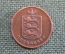 Монета 1 дубль, double 1830 года. Герб. Гернси, Guernsey