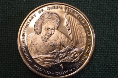 Монета 1 крона 1997 года. Елизавета с младенцем. Гибралтар, Gibraltar.