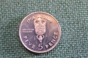 Монета 5 пенсов 2004 года. Five Pence. Скипетр. Захват. Гибралтар, Gibraltar. Елизавета II.
