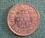 Монета 1/4 анны 1927 года. One quarter anna. Индия, India. Георг V.