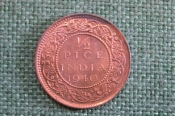 Монета 1/2 пайса 1940 года. Half pice. Британская Индия, India. Георг VI.