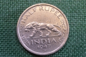 Монета 1/2 рупии 1947 года. Half rupee. Британская Индия, India. Георг VI.